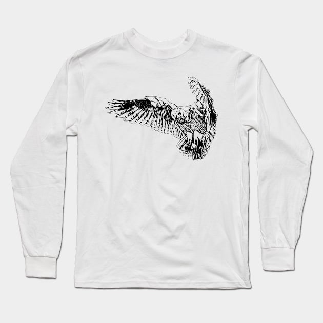 Owl Long Sleeve T-Shirt by Nimmersatt